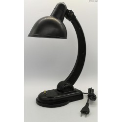 Czarna lampa biurkowa ebonitowa
