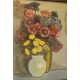 Litografia kwiaty w wazonach