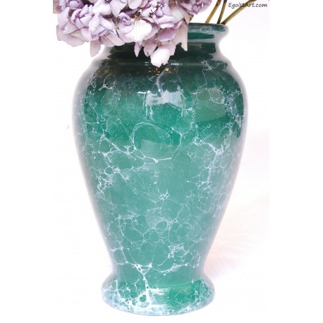 Pękaty zielony wazon