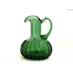 Dzbanek wazon zielony grube szkło