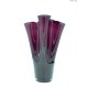 Duży wazon w kolorze oberżyny szkło dwuwarstwowe