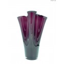 Duży wazon w kolorze oberżyny bakłażana szkło dwuwarstwowe