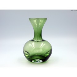 Zielony wazon Ingrid Glass grube szkło