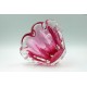 Rubin glass rożowa patera miseczka Bohemia