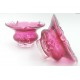 Miseczki szklane różowe paterki