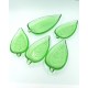 Zielony szklany komplet liście