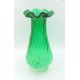 Duży ciężki zielony wazon ręcznie formowany
