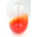 Duży wazon owalny odcienie czerwieni pomarańczy