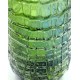 Zielony duży wazon szkło artystyczne bąble szklana nitka