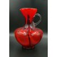 Carlo Moretti Opaline Florencja wazon dzban czerwono czarny