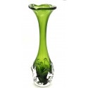 Aseda zielony wazon z pofałdowanym brzuścem