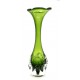 Zielony wazon z pofałdowanym brzuścem w stylu Kotik Beranek