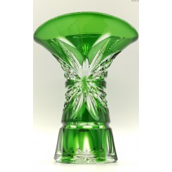Bohemia zielony wazon szkło kryształowe