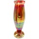 Art Nouveau czerwony iryzowany wazon